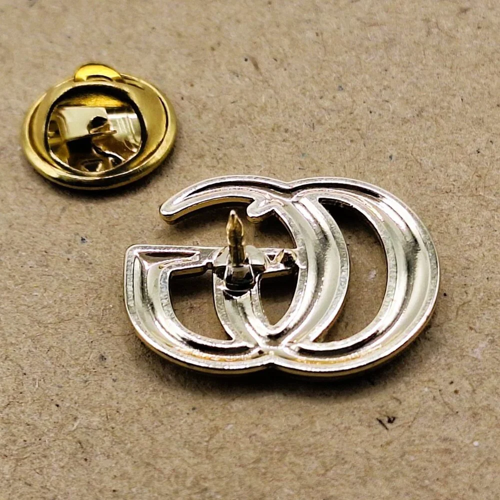 Small Vintage Gucci Interlocking G Tie Tack Pin Brooch - Picture 7 of 8